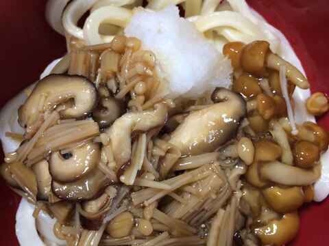 おろしきのこの冷やしうどん